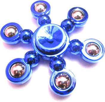 blue metal fidget spinner