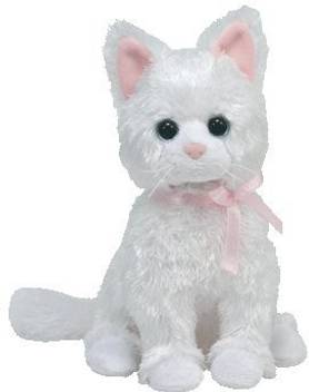 Ty Beanie Baby Sugar White Sitting Cat Romeo Tabby Sitting Cat