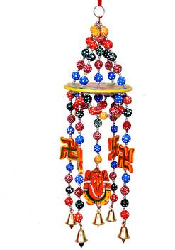 Pingaksh Crafty Collection Shubh Ganesha Jhumar Door Hanging Shubh Ganesha Jhumar Door Hanging