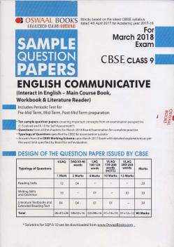 Oswaal Cbse Sample Question Papers Class 9 English Communicative March 2018 Exam Buy Oswaal Cbse Sample Question Papers Class 9 English Communicative March 2018 Exam By Oswaal Team At Low Price In India Flipkart Com