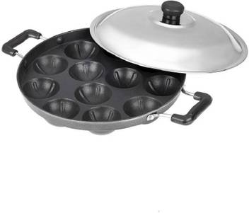Massy Nonstick 3mm Grill Designer Appam Patra 12 Pcs With Lid Handle Paniarakkal With Lid Price In India Buy Massy Nonstick 3mm Grill Designer Appam Patra 12 Pcs With Lid