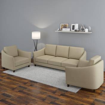 Furny Jade Fabric 3 1 1 Cream Sofa Set Price In India Buy Furny Jade Fabric 3 1 1 Cream Sofa Set Online At Flipkart Com