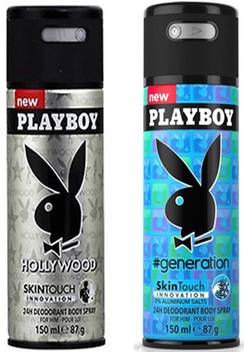 Playboy Hollywood King Newyork Deodorant Spray For Men 150ml X
