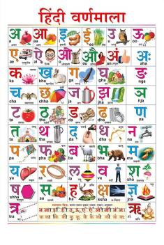 Hindi Varnmala Chart | Kids Learning Wall Chart | Hindi Alphabet for  children | Educational Poster -100yellow Paper Print - Decorative posters  in India - Buy art, film, design, movie, music, nature