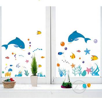 Sree Cart Large Wall Sticker Decals Dolphin And Colorful Fish Sticker Price In India Buy Sree Cart Large Wall Sticker Decals Dolphin And Colorful Fish Sticker Online At Flipkart Com