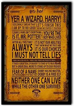 Official Harry Potter Quotes Wall Decor Home Office