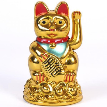 chinese cat with moving arm