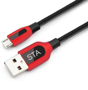 Sta Nylon Braided 6 6ft 2 00 Mtr Fast Charge 2 4 Amp High Speed Data Sync Micro Usb Cable At17644 2 M Micro Usb Cable Sta Flipkart Com
