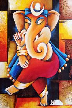 Divine Ganesh Blessings On Fine Art Paper Hd Quality Wallpaper