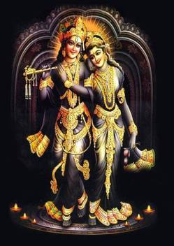 Golden Radha Krishna 19 On Fine Art Paper Hd Quality Wallpaper