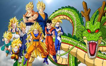 Dragon Ball Son Goku Super Saiyan Trunks Vegeta Shenron On Fine