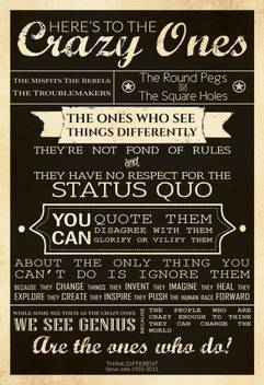 Athah Poster Steve Jobs Here S To The Crazy Ones Paper Print Quotes Motivation Posters In India Buy Art Film Design Movie Music Nature And Educational Paintings Wallpapers At Flipkart Com