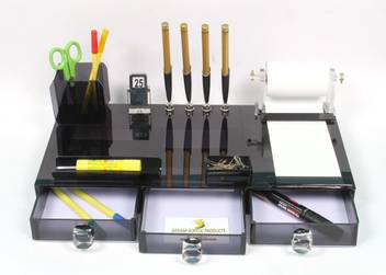 Flipkart Com Rasper 6 Compartments High Class Acrylic Pen Stand Desk Organizer For Office Table Pen Stand Desk Organizer For Office Table