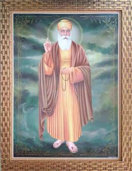 Art Collection Guru Nanak Dev Ji Gurunanak Sikh Religious Framed