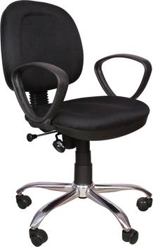 Rajpura 803 Cushioned Low Back Revolving Chair With Push Back Mechanism In Black Fabric Office Executive Chair Price In India Buy Rajpura 803 Cushioned Low Back Revolving Chair With Push Back