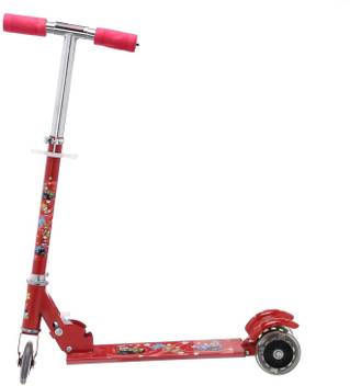 Toyshine Foldable And Adjustable 3 Wheel Scooty For Kids Red