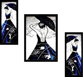 Gallery99 Beautiful Lady Holding Umbrella With Glass And Frame