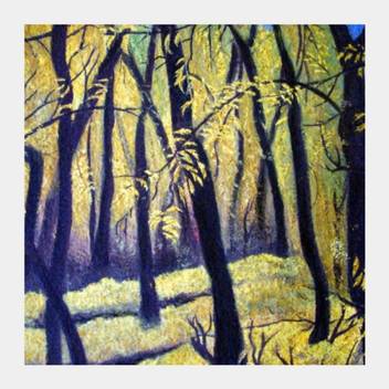Aabhaas Wall Poster Golden Winter Square Raji Chacko Paper Print