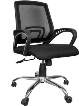 Rajpura Voom Medium Back Revolving Chair With Centre Tilt Mechanism In Black Fabric Mesh Net Back Fabric Office Executive Chair Price In India Buy Rajpura Voom Medium Back Revolving Chair With