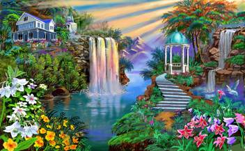 Fantasy Realm Beautiful Nature Hd Wallpaper On Art Paper Fine Art