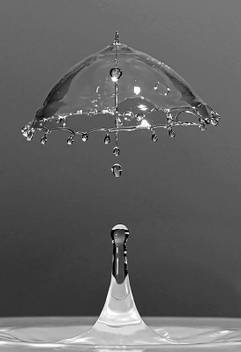 Digital Painting Water Drop In Umbrella Shape Poster Wallpaper On
