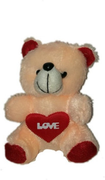 peach color teddy bear