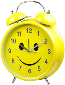 Toyshine Analog Big Size 30 Cm Metal Body Smiley Table Clock Cum Wall Clock Alarm Clock Smiley Clock With Lights A Unique Gift Clock Price In India Buy Toyshine