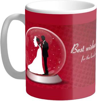 Mugs4you Best Wishes For Wedding Couple Coffee Glossy Finish