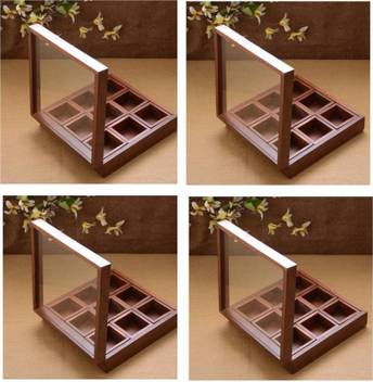 Martcrown Wooden Handcrafted Handmade Carving Masala Bo Wooden Fridge Container Grocery Container Oil Container Pickle Container