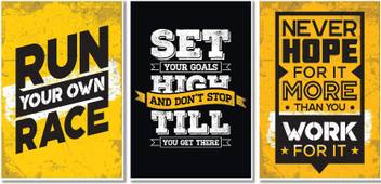 Motivational Posters For Study Room And Office Decor Large Size Set Of 3 13 19 Inches Inspirational Wall Quotes Q2 Paper Print Quotes Motivation Posters In India