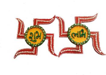 Tasty Craft Wall Hanging Swstic Shubh Labh Wooden Price In India