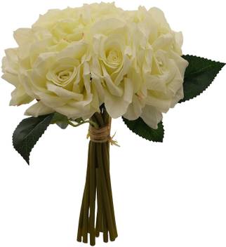 Fourwalls Beautiful Artificial Decorative Rose Flower Bouquet 26 Cm Tall White White Rose Artificial Flower Price In India Buy Fourwalls Beautiful Artificial Decorative Rose Flower Bouquet 26 Cm Tall White White