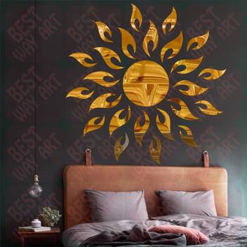 Best Decor Large Best Decor Sunface Sun Flame Golden Pack Of 25