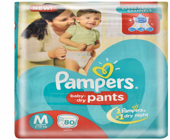 pampers medium size diapers flipkart