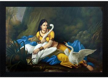 Janki Beautiful Lady With Love Bird Wall Painting Canvas 14 inch x 20 inch  Painting Price in India - Buy Janki Beautiful Lady With Love Bird Wall  Painting Canvas 14 inch x