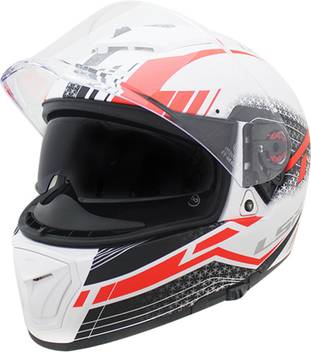 Ls2 Helmet Ff390 L Split White Red Matt With Smoke Goggle Clear Visor Motorbike Helmet Buy Ls2 Helmet Ff390 L Split White Red Matt With Smoke Goggle Clear Visor Motorbike Helmet Online At Best Prices