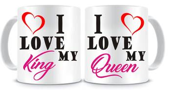 SKADS i love my king & queen mug Ceramic Coffee Mug Price in India - Buy  SKADS i love my king & queen mug Ceramic Coffee Mug online at Flipkart.com