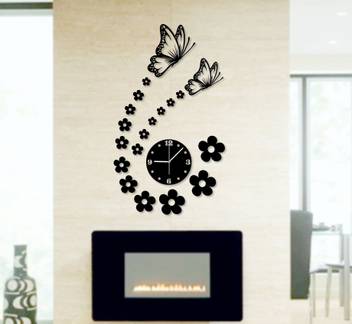 Naveed Arts Medium Acrylic Wall Clock Sticker Price In India Buy Naveed Arts Medium Acrylic Wall Clock Sticker Online At Flipkart Com