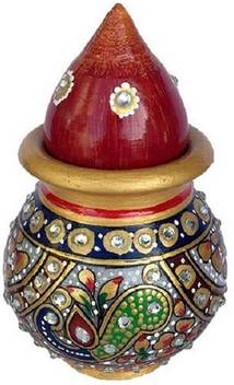 Rk Craft N Creations Marble Pooja Puja Kalash With Marble