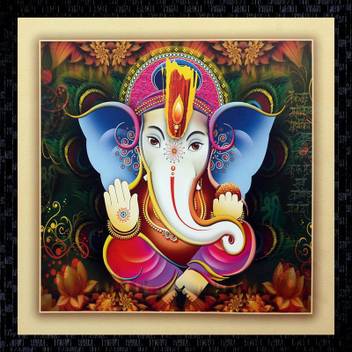 Janki Ganesh Ji Taxture Fiber Glass Wall Painting Canvas 14 Inch X 14 Inch Painting Price In India Buy Janki Ganesh Ji Taxture Fiber Glass Wall Painting Canvas 14 Inch X