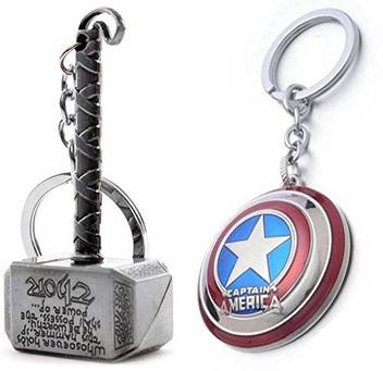 Chandrika Pearls Combo Pack Of Marvel Avengers Superhero Thor And Captain America Shield Keyring Keychain Key Chain Price In India Buy Chandrika Pearls Combo Pack Of Marvel Avengers Superhero Thor And Captain