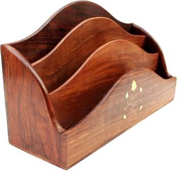 Flipkart Com Woodcart 3 Compartments H Ndmade Wooden Letter Rack