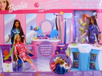 barbie hair style salon