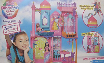barbie dreamtopia rainbow cove princess castle playset