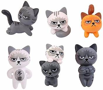 Generic Anroll 6 Pcs Pack Fairy Garden Ornaments Miniature Resin Grumpy Cat Bonsai Dollhouse Decoration Cat Anroll 6 Pcs Pack Fairy Garden Ornaments Miniature Resin Grumpy Cat Bonsai Dollhouse Decoration Cat Buy