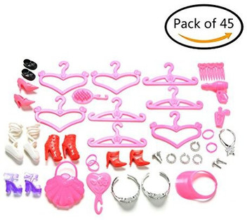 barbie doll shoes set