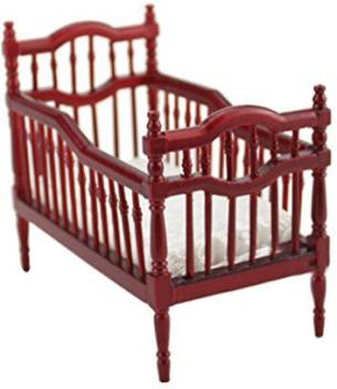 Bestlee 1 12 Doll House Furniture Red Wooden Victorian Doll Bed