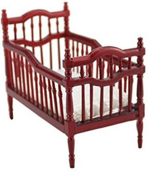 Bestlee 1 12 Doll House Furniture Red Wooden Victorian Doll Bed