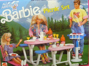 barbie picnic table set