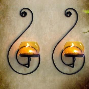 wall candle holder set